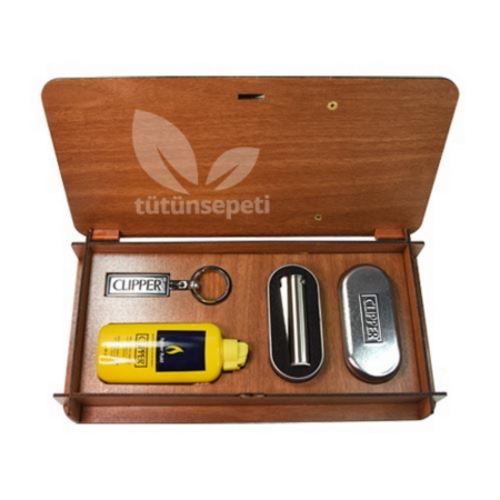 Clipper Fitilli Çelik çakmak seti – 4 Renk