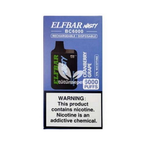 Elf Bar BC6000 Cranberry Grape Puff - Nasty - Görsel 4