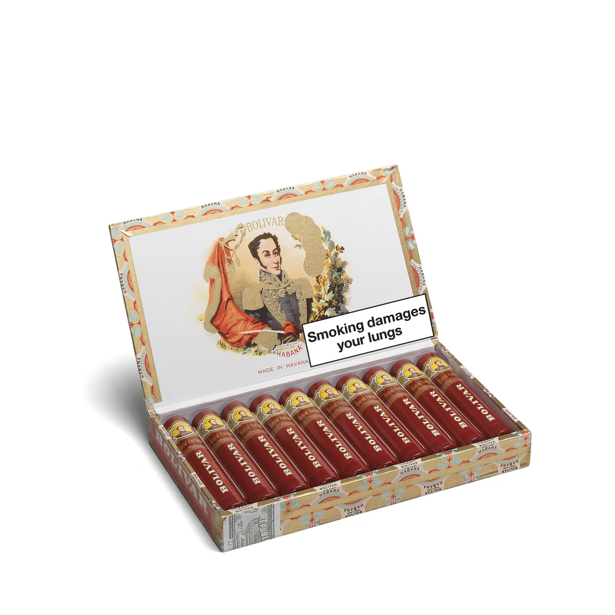 Bolivar Royal Coronas Puro Tubos 10’s FREESHOP